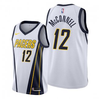 Camiseta Indiana Pacers T.j. Mcconnell NO 12 Earned Blanco