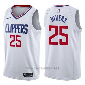 Camiseta Los Angeles Clippers Austin Rivers NO 25 Association 2017-18 Blanco