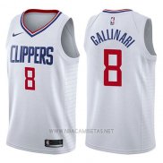 Camiseta Los Angeles Clippers Danilo Gallinari NO 8 Association 2017-18 Blanco