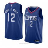 Camiseta Los Angeles Clippers Luc Mbah A Moute NO 12 Icon 2018 Azul