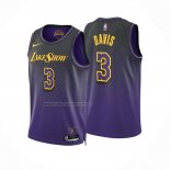 Camiseta Los Angeles Lakers Anthony Davis NO 3 Ciudad 2024-25 Violeta