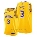 Camiseta Los Angeles Lakers Anthony Davis NO 3 Icon 2019 Amarillo