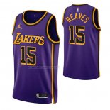 Camiseta Los Angeles Lakers Austin Reaves NO 15 Statement 2022-23 Violeta