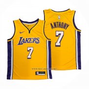 Camiseta Los Angeles Lakers Carmelo Anthony NO 7 Icon Amarillo