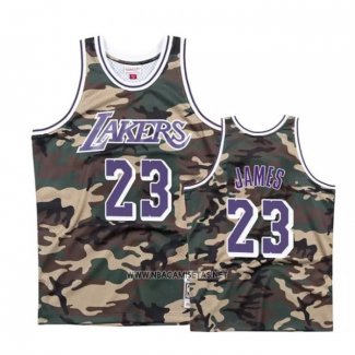 Camiseta Los Angeles Lakers Lebron James NO 23 Camuflaje