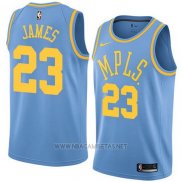 Camiseta Los Angeles Lakers Lebron James NO 23 Classic 2017-18 Azul