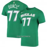 Camiseta Manga Corta Dallas Mavericks Luka Doncic Hardwood Classics Verde