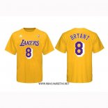 Camiseta Manga Corta Los Angeles Lakers Kobe Bayant Amarillo