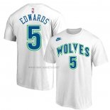 Camiseta Manga Corta Minnesota Timberwolves Anthony Edwards Hardwood Classic Blanco