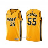 Camiseta Miami Heat Duncan Robinson NO 55 Earned 2020-21 Oro