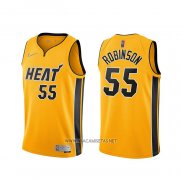 Camiseta Miami Heat Duncan Robinson NO 55 Earned 2020-21 Oro
