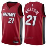 Camiseta Miami Heat Hassan Whiteside NO 21 Statement 2018 Rojo