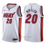 Camiseta Miami Heat Justise Winslow NO 20 Association 2017-18 Blanco