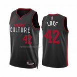 Camiseta Miami Heat Kevin Love NO 42 Ciudad 2023-24 Negro