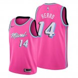 Camiseta Miami Heat Tyler Herro NO 14 Earned 2018-19 Rosa