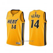 Camiseta Miami Heat Tyler Herro NO 14 Earned 2020-21 Oro