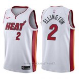 Camiseta Miami Heat Wayne Ellington NO 2 Association 2017-18 Blanco