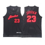 Camiseta Michael Jordan NO 23 Negro Rojo