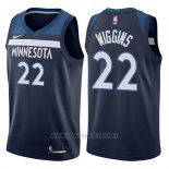 Camiseta Minnesota Timberwolves Andrew Wiggins NO 22 2017-18 Azul