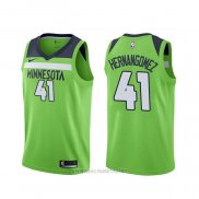 Camiseta Minnesota Timberwolves Juancho Hernangomez NO 41 Statement 2019-20 Verde