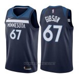 Camiseta Minnesota Timberwolves Taj Gibson NO 67 Icon 2017-18 Azul