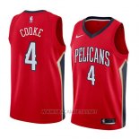 Camiseta New Orleans Pelicans Charles Cooke NO 4 Statement 2018 Rojo
