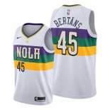 Camiseta New Orleans Pelicans Dairis Bertans NO 45 Ciudad Blanco