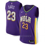 Camiseta New Orleans Pelicans Davis NO 23 Ciudad 2017-18 Violeta