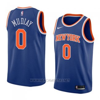 Camiseta New York Knicks Emmanuel Mudiay NO 0 Icon 2018 Azul