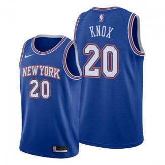 Camiseta New York Knicks Kevin Knox NO 20 Statement Azul