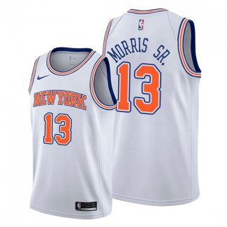 Camiseta New York Knicks Marcus Morris Sr. NO 13 Statement Blanco
