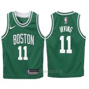 Camiseta Nino Boston Celtics Kyrie Irving NO 11 2017-18 Verde