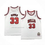 Camiseta Nino Chicago Bulls Scottie Pippen NO 33 Mitchell & Ness 1997-98 Blanco