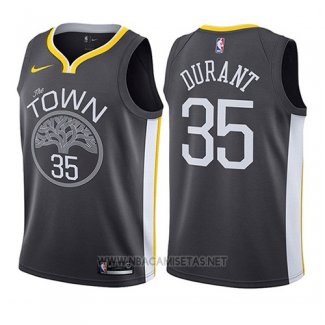 Camiseta Nino Golden State Warriors Kevin Durant NO 35 Statement 2017-18 Gris