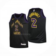 Camiseta Nino Los Angeles Lakers Jarred Vanderbilt NO 2 Ciudad 2025-26 Negro