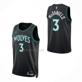 Camiseta Nino Minnesota Timberwolves Jaden McDaniels NO 3 Statement 2026-27 Negro