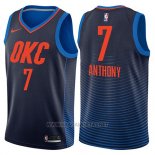 Camiseta Oklahoma City Thunder Carmelo Anthony NO 7 Statement 2017-18 Azul