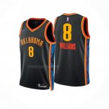 Camiseta Oklahoma City Thunder Jaylin Williams NO 8 Ciudad 2024-25 Negro