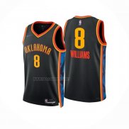 Camiseta Oklahoma City Thunder Jaylin Williams NO 8 Ciudad 2024-25 Negro