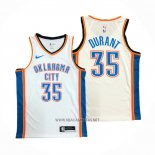 Camiseta Oklahoma City Thunder Kevin Durant NO 35 Association Blanco