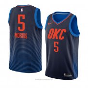 Camiseta Oklahoma City Thunder Markieff Morris NO 5 Statement 2018 Azul