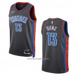 Camiseta Oklahoma City Thunder Ousmane Dieng NO 13 Ciudad 2022-23 Gris