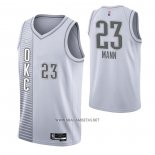 Camiseta Oklahoma City Thunder Tre Mann NO 23 Ciudad 2021-22 Blanco