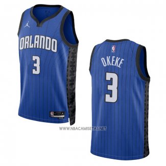 Camiseta Orlando Magic Chuma Okeke NO 3 Statement 2022-23 Azul