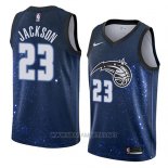 Camiseta Orlando Magic Justin Jackson NO 23 Ciudad 2018 Azul