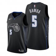 Camiseta Orlando Magic Mohamed Bamba NO 5 Ciudad Edition Negro