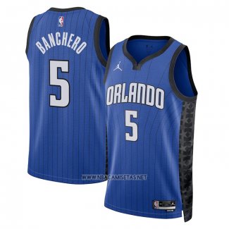 Camiseta Orlando Magic Paolo Banchero NO 5 Statement 2022-23 Azul