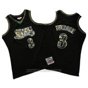 Camiseta Philadelphia 76ers Allen Iverson NO 3 Camuflaje Verde