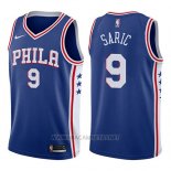Camiseta Philadelphia 76ers Dario Saric NO 9 Swingman Icon 2017-18 Azul