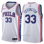 Camiseta Philadelphia 76ers Robert Covington NO 33 Swingman Association 2017-18 Blanco